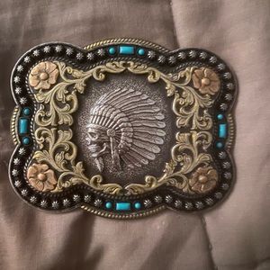 Vintage Native American Belt Buckle